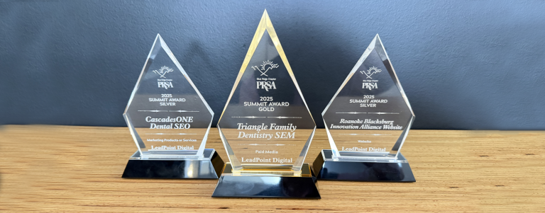 LeadPoint Digital Brings Home 3 PRSA Blue Ridge Summit Awards for Client Work