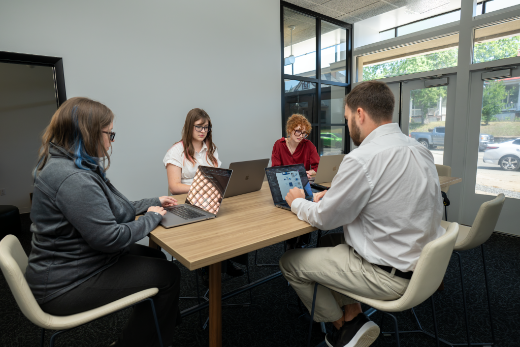 Development and design teams discussing a new project.
