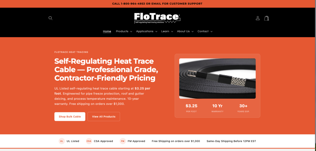FloTrace website screen grab