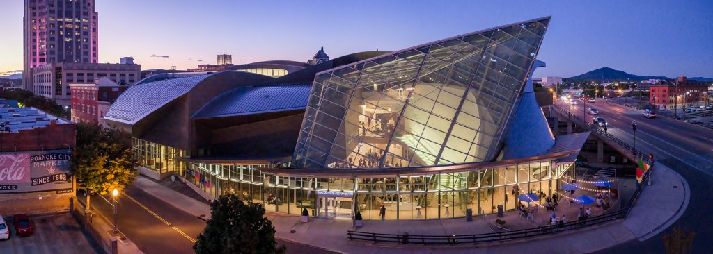 Taubman Museum of Art at night