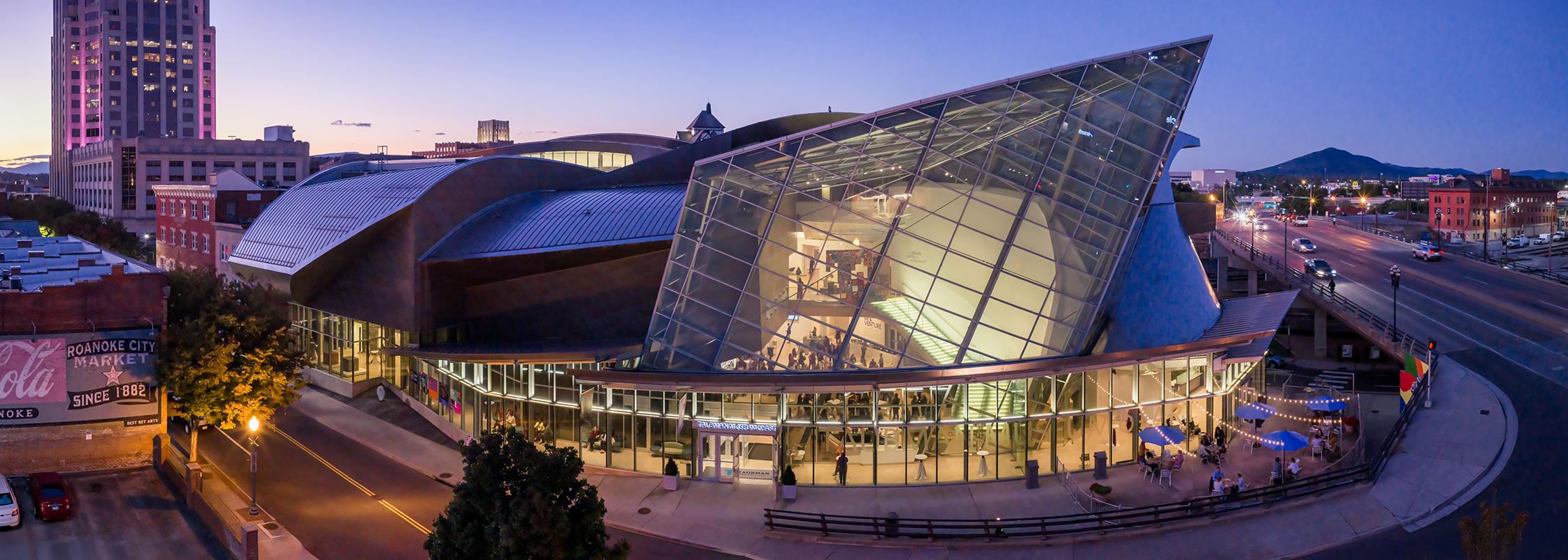 Taubman Museum of Art at night