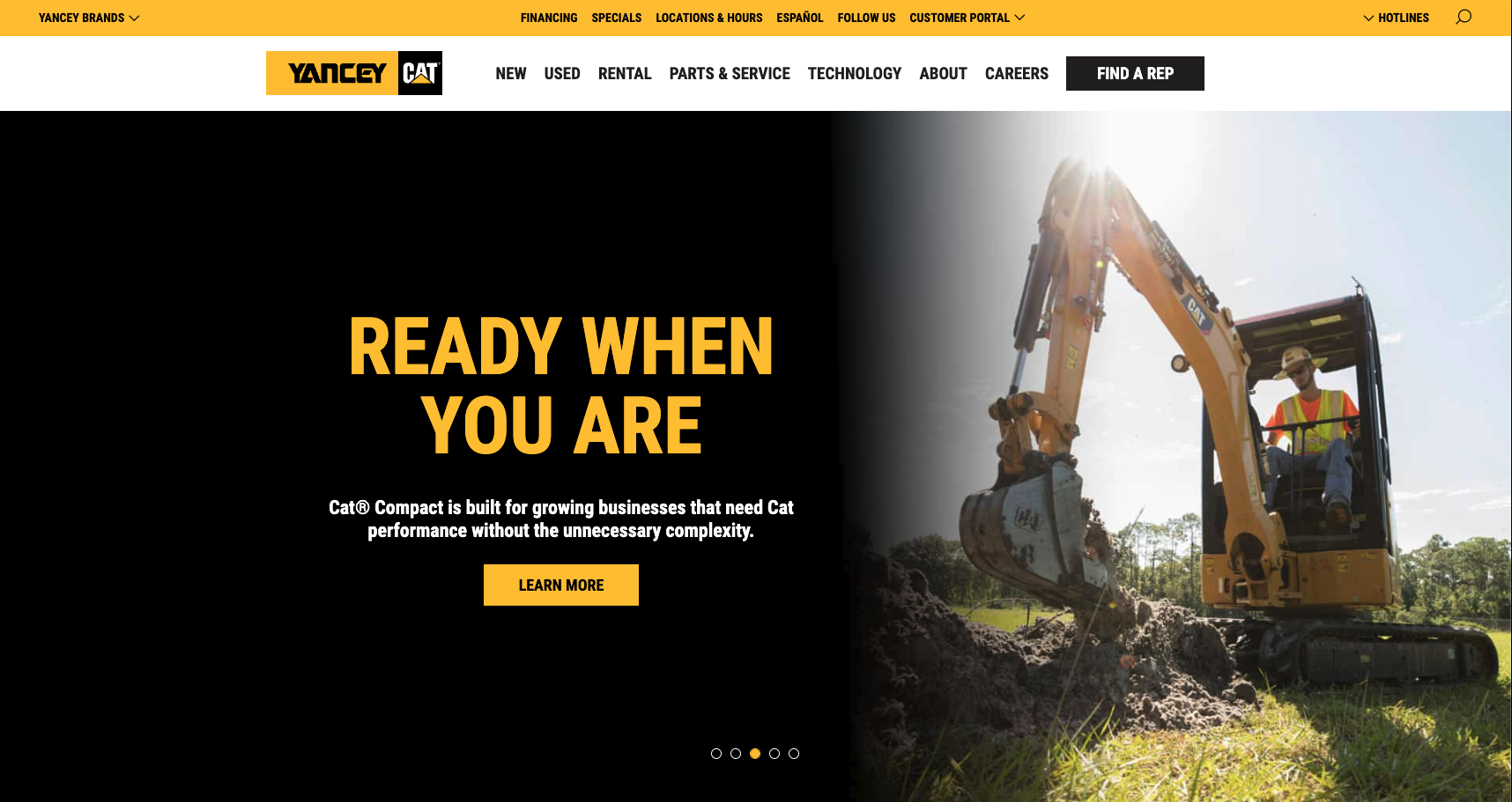 Yancey website screen grab